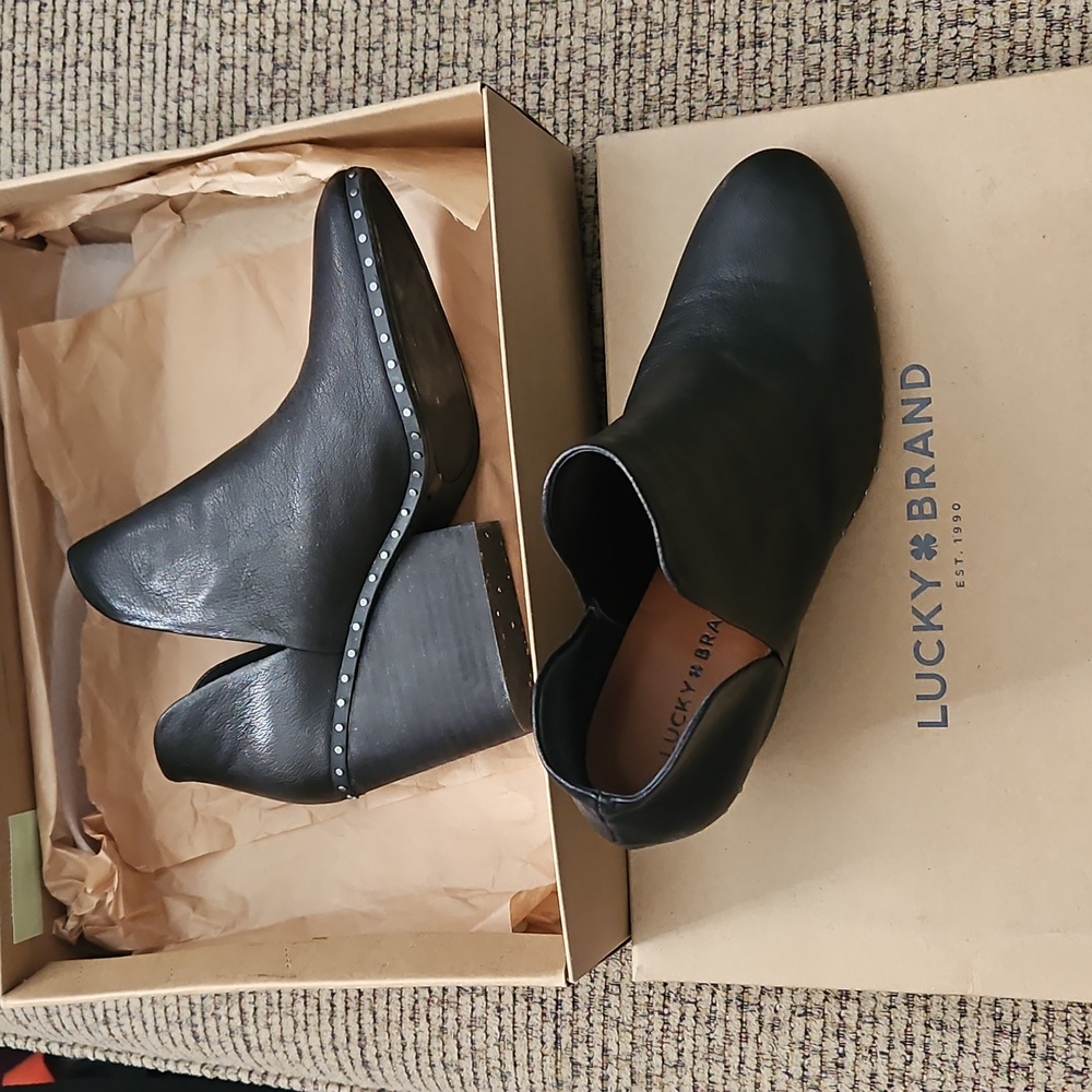 Lucky Brand Black Ankle Boots